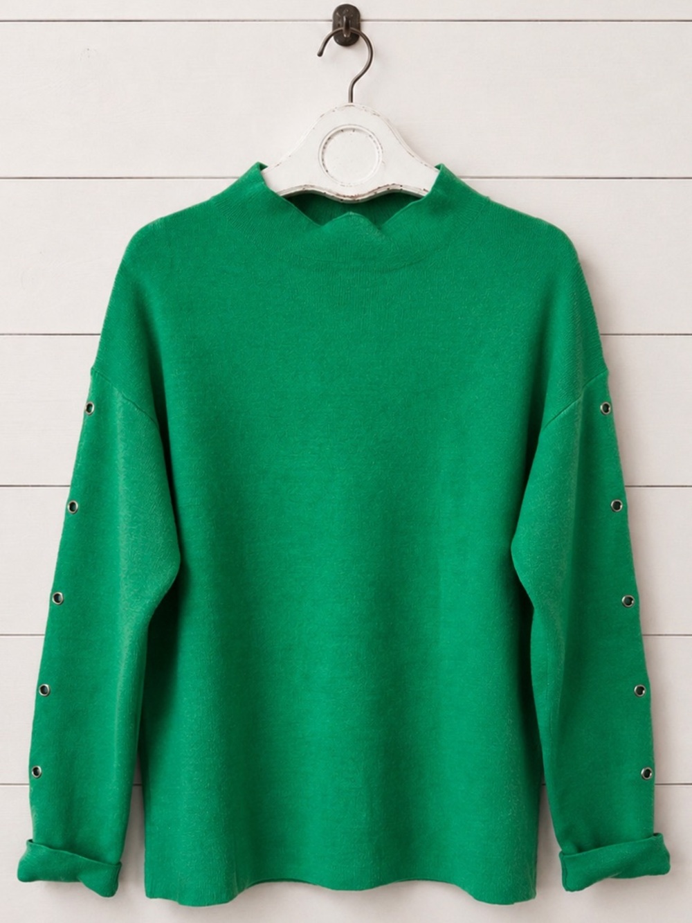 Rachel Zoe Vibrant Green Cowl Neck Sweater